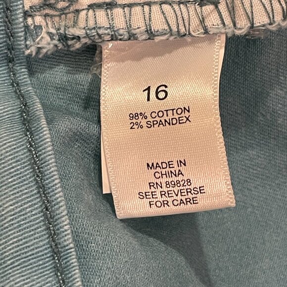 NEW LOGO by Lori Goldstein Wide Leg Jeans Washed Denim Aqua Women Size 16 - Picture 11 of 14